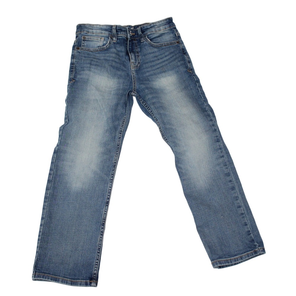 Cat Jack Kids  Straight Leg Jeans Medium‎ Wash Stretch Size 10 Adjustable Waist